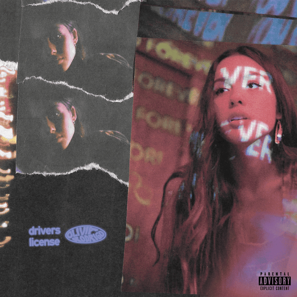 Album cover art for "drivers license" by Olivia Rodrigo