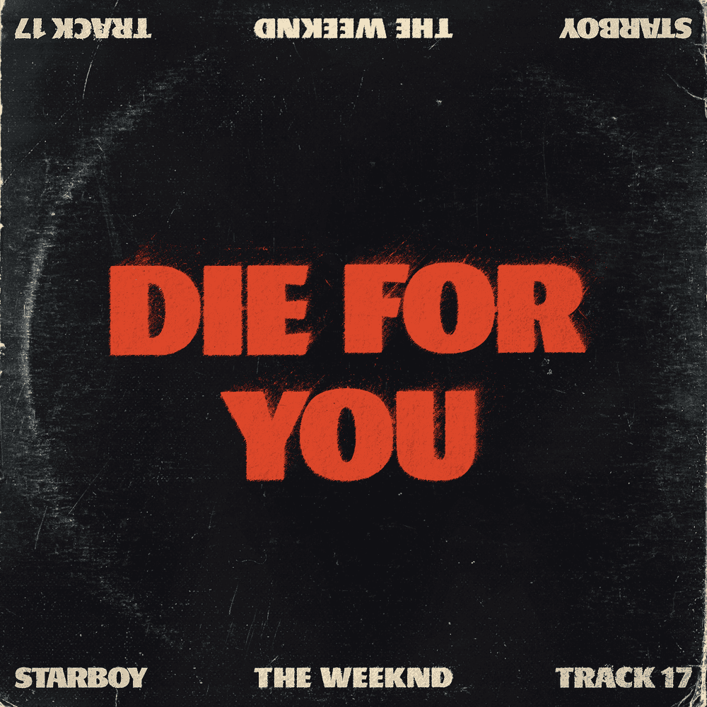 Album cover art for "Die For You" by The Weeknd