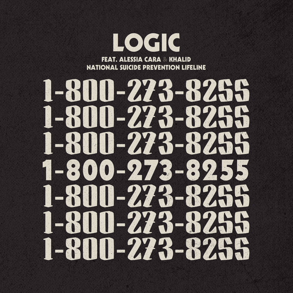 Album cover art for "1-800-273-8255" by Logic & Alessia Cara & Khalid
