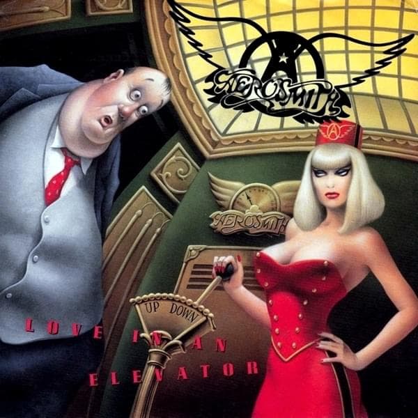 Album cover art for "Love in an Elevator" by Aerosmith