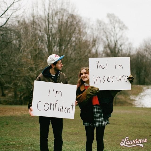 Album cover art for "​i’m confident that i’m insecure" by Lawrence