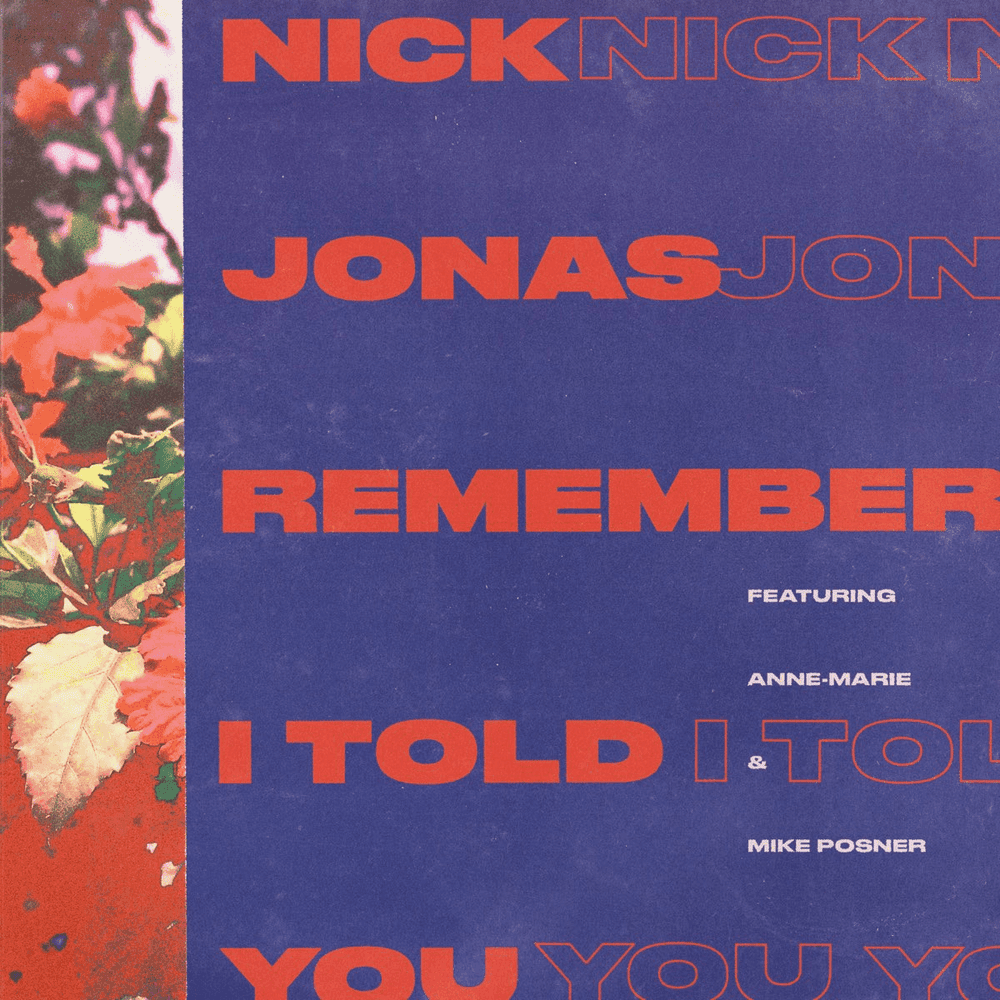 Album cover art for "Remember I Told You" by Nick Jonas & Mike Posner & Anne-Marie
